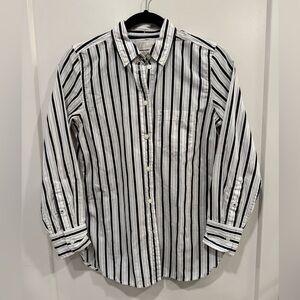 J. Crew Button Down Shirt Striped 100% Cotton Womens 00